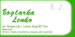 boglarka lenko business card